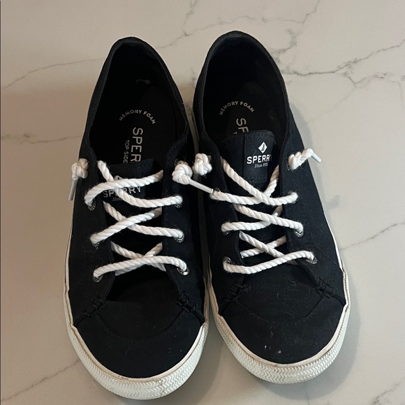 Sperry Black and White Women's Sneakers - Picture 1 of 3